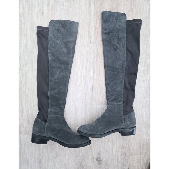 Blondo Olivia Grey Suede Leather Waterproof Tall Over The Knee Boots Size 8.5 - Picture 1 of 10
